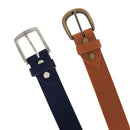 Lanières en cuir sans couture Deco Cuir, kit DIY pour fabriquer une ceinture en cuir authentique, vue de trois ceintures en duo.