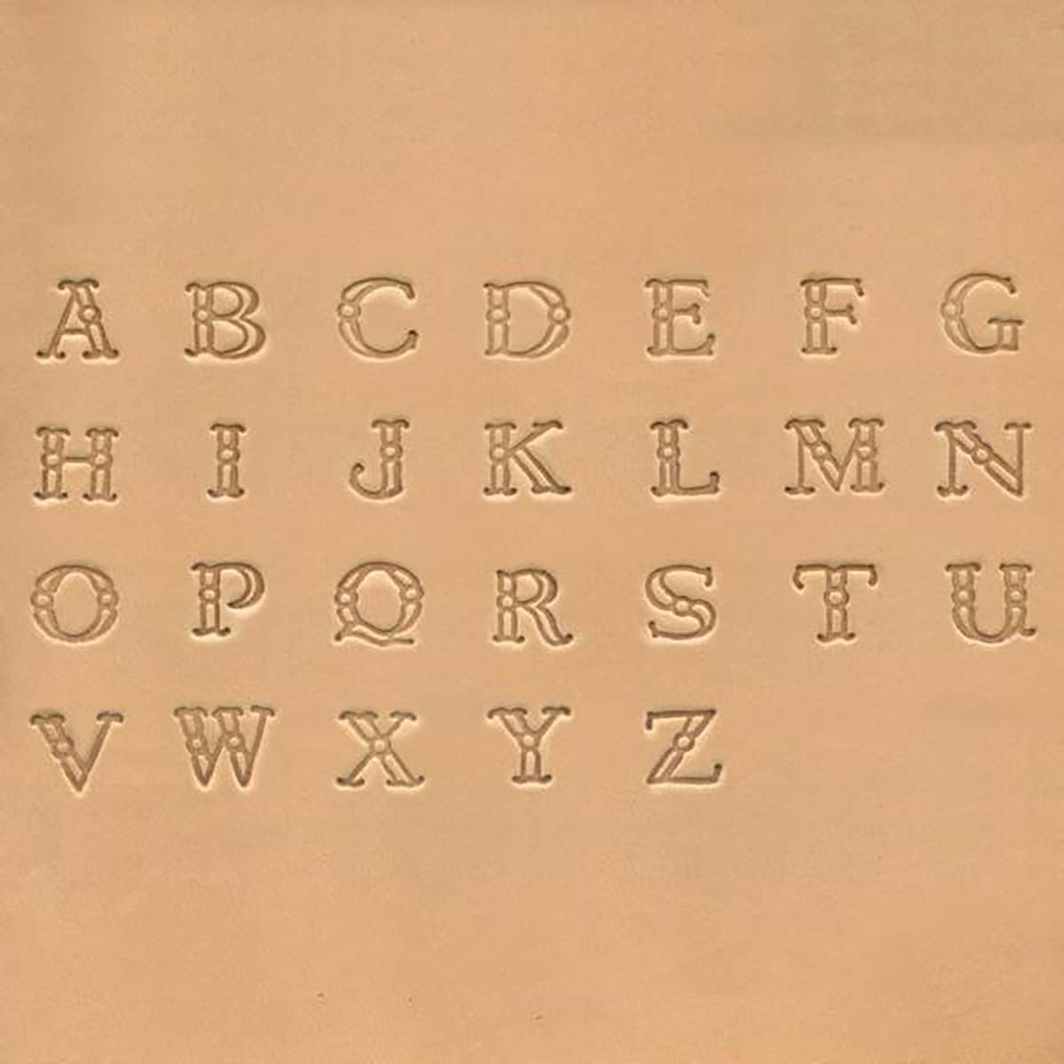 Outils Tandy Leather, jeu de 26 lettres de l'alphabet à frapper, 0,95 cm, pour marquage et décoration en cuir