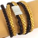 Lacet en cuir tressé plat de 50 cm en couleur chocolat, de marque Deco Cuir, pour chaussures élégantes.