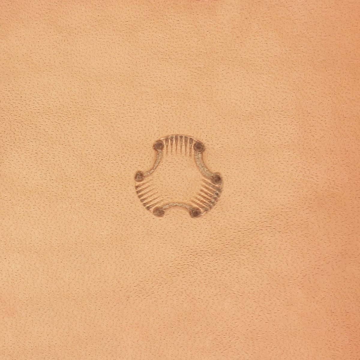 Timbre cuir motif Basketweave de Tandy Leather pour repoussage sur cuir tannage végétal