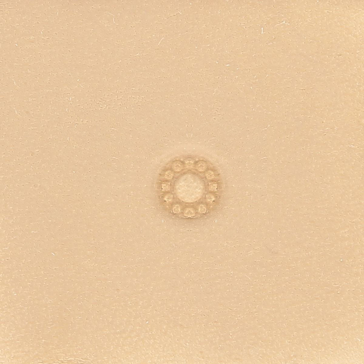 Outil Matoir sur manche Tandy Leather Flower center 7 mm, outil de couture en cuir avec manche en bois.