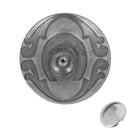 Concho fer à cheval de 25mm en argent vieilli, accessoire de mode de la marque Ivan, visible en gros plan.