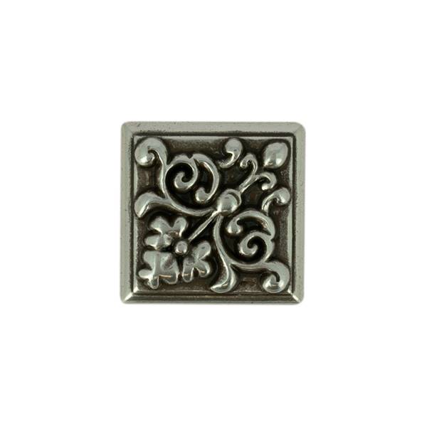 Concho à visser Constantine en argent vieilli, diamètre 20 mm, accessoire en métal pour bijoux ou vêtements.