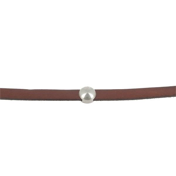 Coulissant BOMBE en argent vieilli, lanière de 10 mm, pour créations de bijoux, image montrant la finition et la texture.