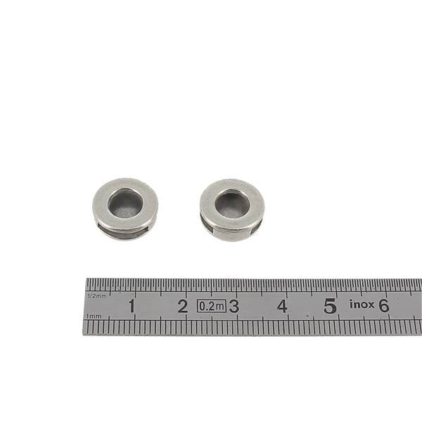 Coulissant BOMBE en argent vieilli, lanière de 10 mm pour créations bijoux, image montrant la pièce métallique.
