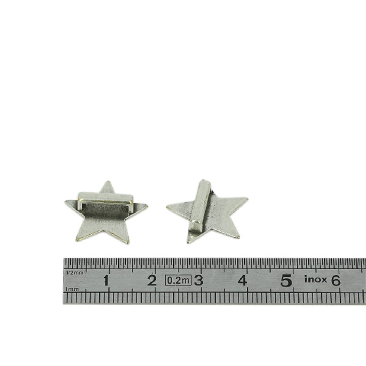 Coulissant ETOILE en argent vieilli, lanière de 5 mm pour création de bijoux, avec motif étoile en métal vieilli.