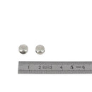 Coulissant rond plat en argent vieilli de 10 mm, pour créations de bijoux, montrant la lanière et la finition vintage.