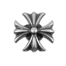 Concho à visser Croix des Templiers en argent vieilli, accessoire artisanal, avec motif de croix médiévale, par Ivan.
