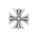 Concho à visser Croix des Templiers en argent vieilli, accessoire décoratif pour vêtements ou accessoires.