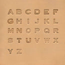 Outils Tandy Leather, jeu de 26 lettres de l'alphabet à frapper, en métal, taille 1,25 cm, pour création artisanale.