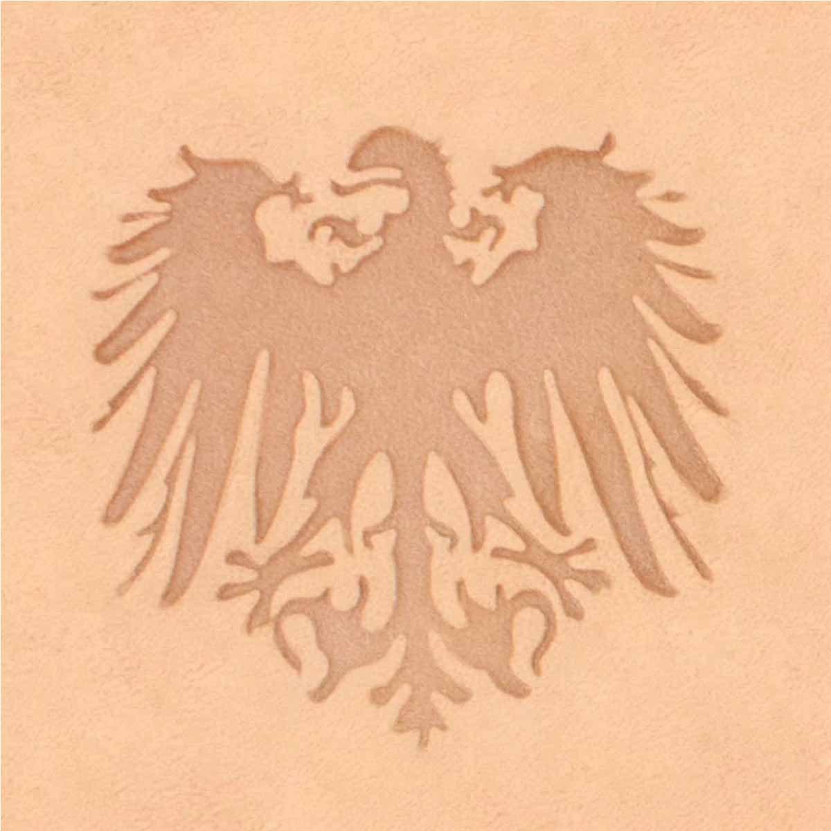 Outil Matoir 3D Tandy Leather avec motif d'aigle blason impérial, pour la décoration en cuir.