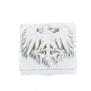 Matoir 3D Tandy Leather avec aigle blason impérial pour outils de cuir, motif en relief sur surface en bois.