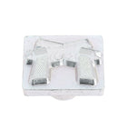 Matoir 3D Tandy Leather avec pistolets et outils de fabrication de cuir, vue des pistolets et du matoir en action