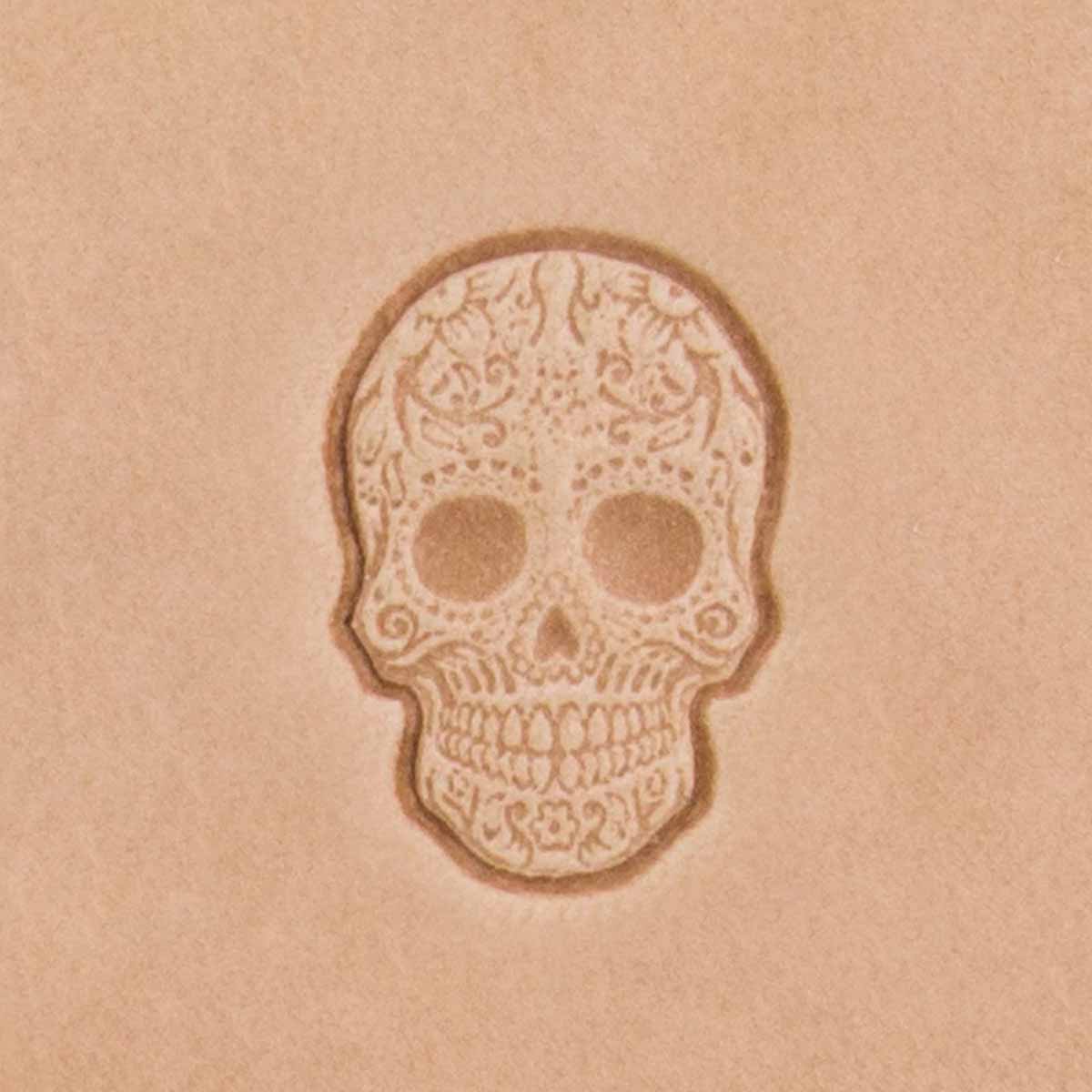 Outil Matoir 3D Tête de mort ethnique de Tandy Leather pour gravure ou décoration en cuir.