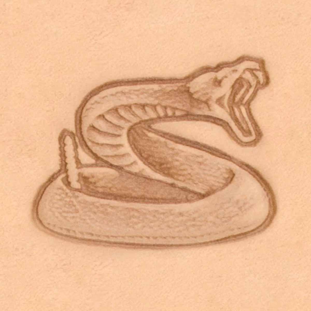 Outil Matoir 3D Tandy Leather en forme de serpent pour la couture et la décoration du cuir.