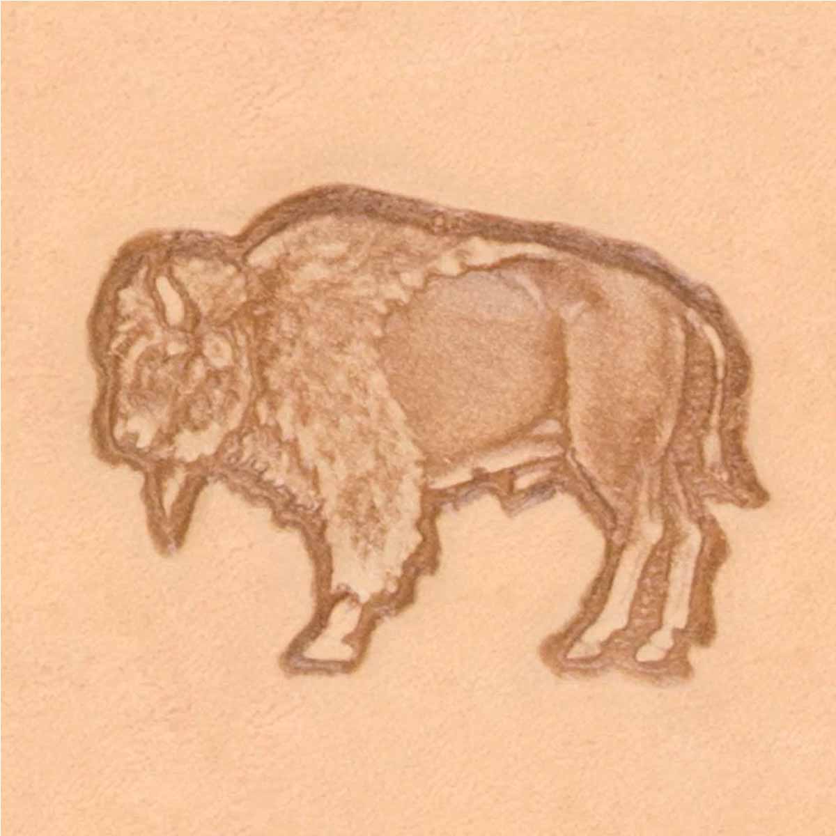 Outil Matoir 3D en forme de buffle de la marque Tandy Leather, utilisé pour la fabrication de cuir.