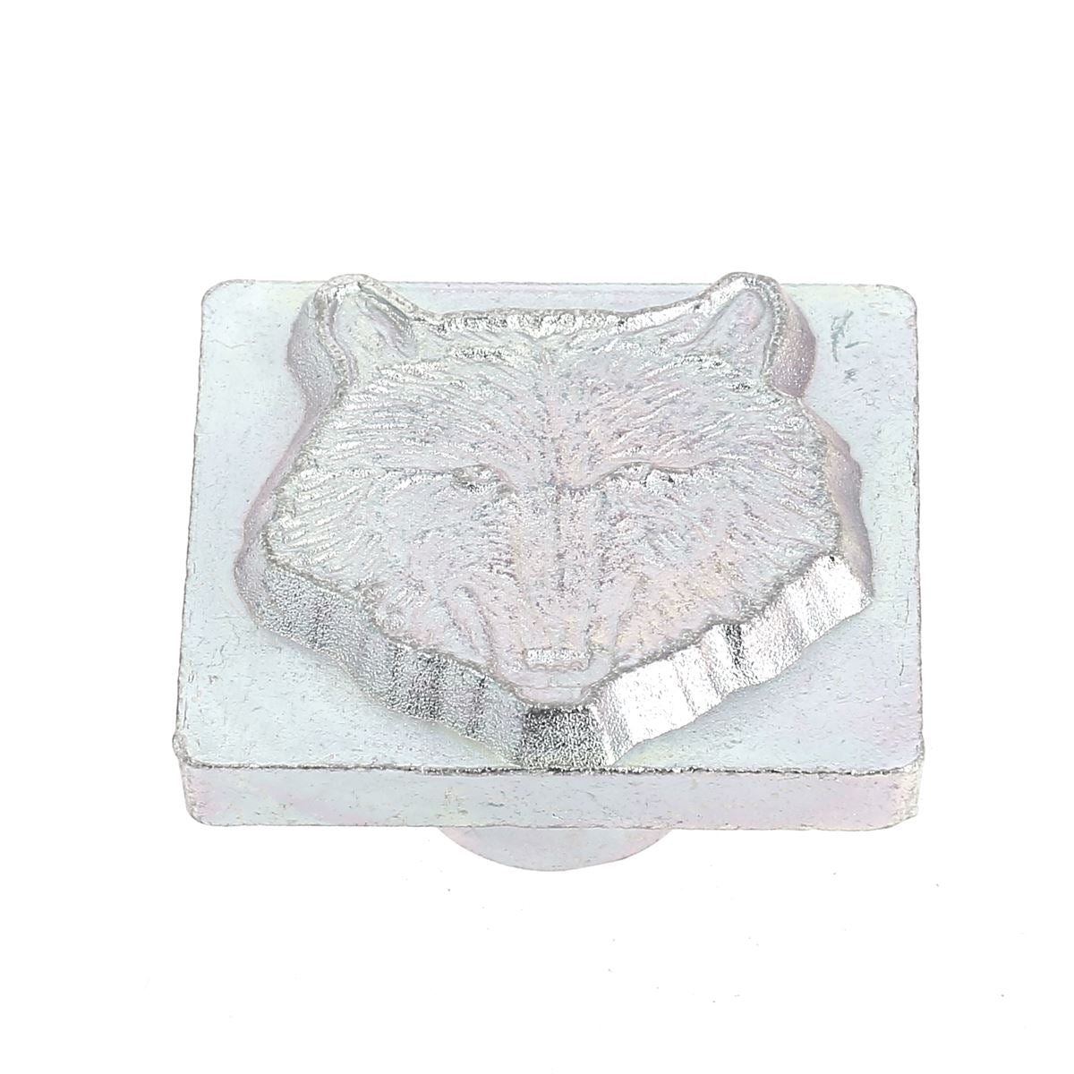 Matoir 3D Tête de loup Tandy Leather pour outils de sculpture en cuir, montrant la tête de loup en relief.