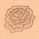 Outil Tandy Leather Matoir 3D en forme de rose pour la décoration du cuir, visible avec détails en relief.