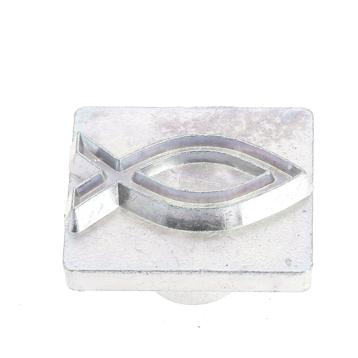 Matoir 3D Tandy Leather en forme de poisson, outil pour cuir, avec détails en relief pour décoration.
