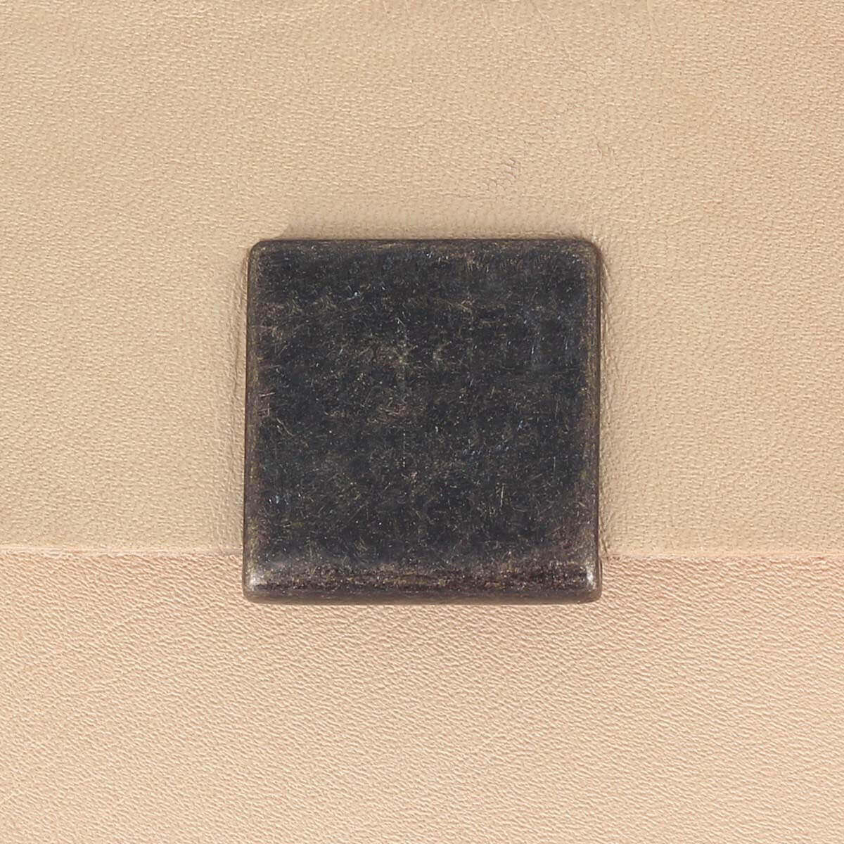 Fermoir de sac carré magnétique Autres, 23x23 mm, accessoire en métal pour fermeture sécurisée.