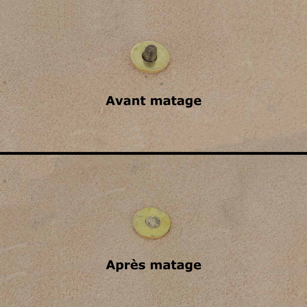 Rondelles en laiton massif de 11mm, accessoires avec motif tête de mort, image montrant le design en métal doré.