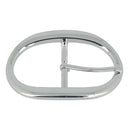 Boucle de ceinture double BÉA en acier nickelé de 40mm, bouclerie robuste pour ceinture élégante.