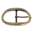 Boucle de ceinture double Béa en laiton vieilli de 40mm, style boucle de ceinture en bouclerie.