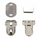 Fermeture de cartable TUCK de 28x36mm, accessoire de fixation en métal pour sac ou cartable, couleur argentée.