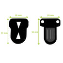 Fermeture de cartable TUCK de 28x36 mm, accessoire pour sac à dos ou sac scolaire, en métal robuste.