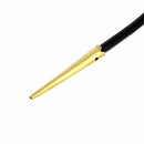 Embouts en laiton massif pour lacet rond 4 mm, lot de 10 accessoires pour cordons, visibles en détail.