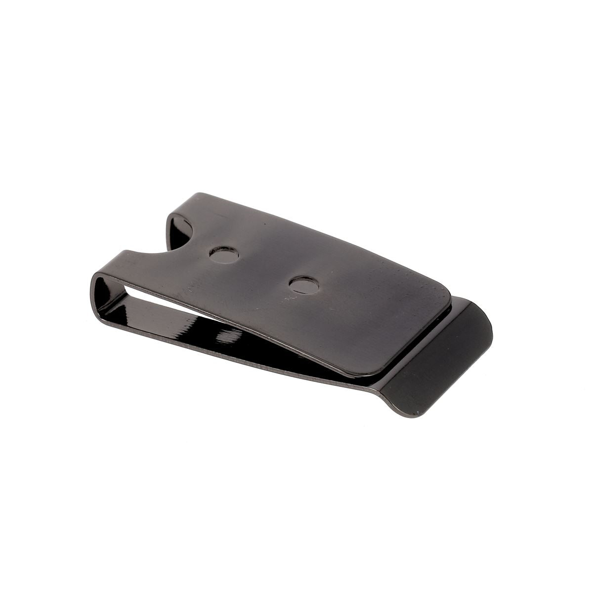 Clip pour ceinture de 25x50mm, accessoire en plastique noir, idéal pour fixation et maintien de ceintures.