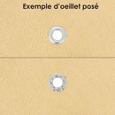 Kit d'œillets en étoile de 4 mm avec outils de pose, accessoires pour décoration et bricolage, image montrant le kit complet.