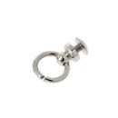 Bouton de col avec anneau en nickel pour lanière de 10mm, accessoire en métal avec vis de 3x5mm, destiné à la fabrication.