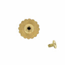 Concho à visser en laiton FLEUR de 17mm, accessoire décoratif pour cuir ou textile, motif floral.