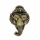 Concho à visser en laiton Éléphant Ganesh, accessoire décoratif de 23x35mm, motif d'éléphant indien sculpté.