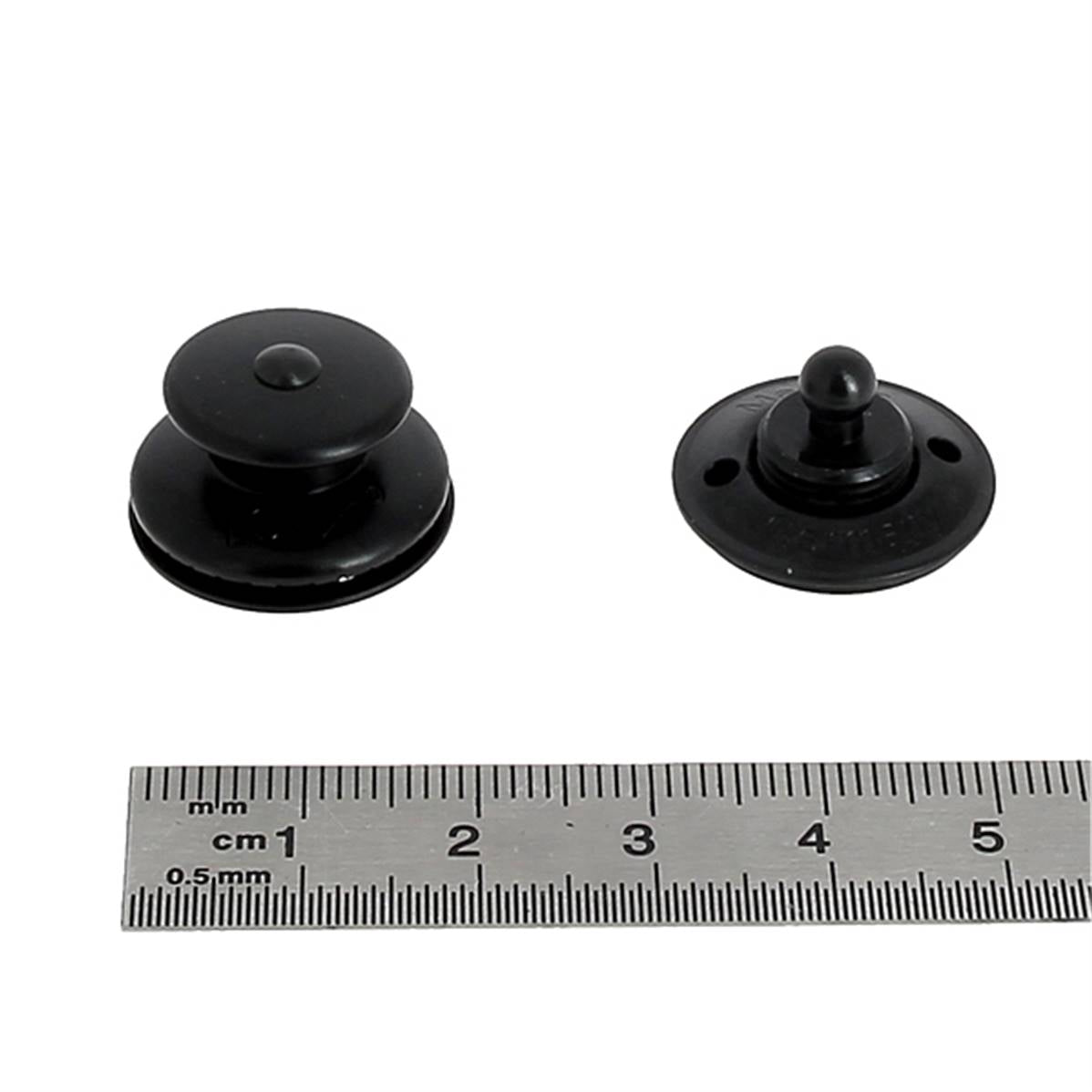 Fermeture autobloquante Loxx avec tête large et lisse, accessoire noir pour fixation sécurisée.