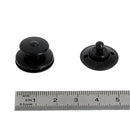 Fermeture autobloquante Loxx avec tête large et lisse, accessoire noir pour fixation sécurisée.