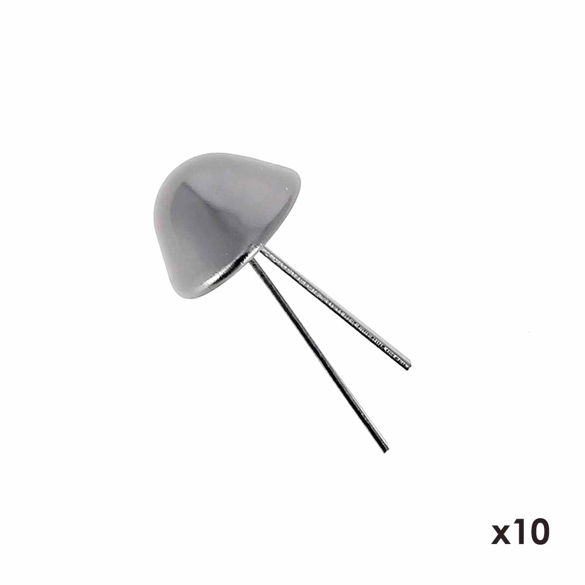 Lot de 10 pieds de sac coniques pour accessoires, en métal, avec canon de fusil de 14 mm.