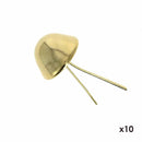 Lot de 10 pieds de sac coniques dorés et transparents, 18 mm, accessoires pour sacs, marque Autres.