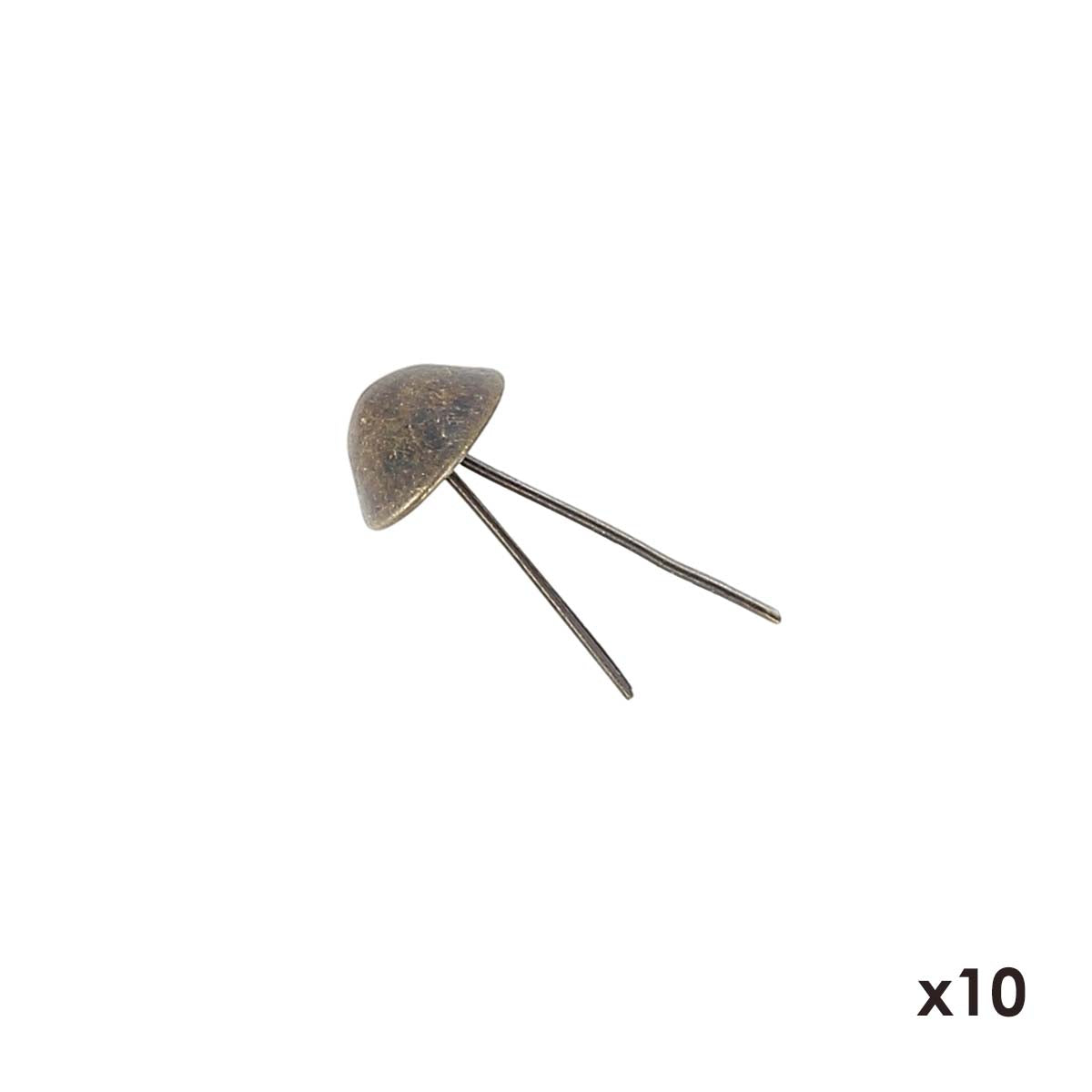 Lot de 10 pieds de sac coniques en laiton vieilli, 9 mm, accessoires pour sacs.