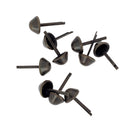 Lot de 10 pieds de sac coniques en laiton vieilli, accessoires pour sacs, diamètre 12mm, finition élégante.