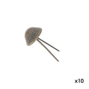 Lot de 10 pieds de sac coniques en laiton vieilli, accessoires pour sacs, diamètre 12 mm, style élégant et durable.