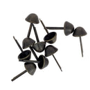 Lot de 10 pieds de sac coniques en laiton vieilli, 14 mm, accessoires pour sacs, design élégant et durable.