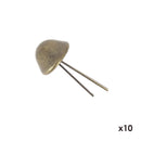 Lot de 10 pieds de sac coniques en laiton vieilli, 14 mm, accessoires pour sacs, design élégant et robuste.