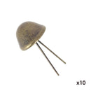 Lot de 10 pieds de sac coniques en laiton vieilli, accessoires pour sacs, diamètre 18 mm.