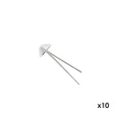 Lot de 10 pieds de sac coniques en nickel, accessoires pour sacs, design simple et pratique, diamètre 7 mm.