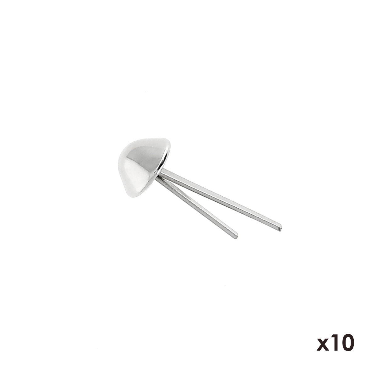 Lot de 10 pieds de sac coniques en nickel, accessoires pour sacs, design pratique et durable, 9 mm de diamètre.