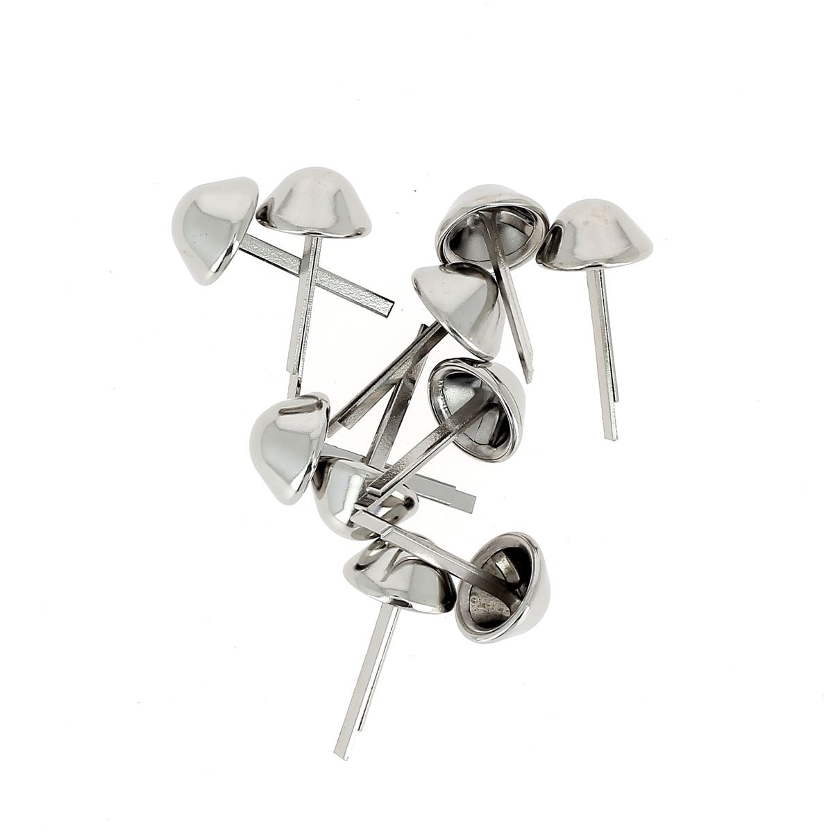 Lot de 10 pieds de sac coniques en nickel, accessoire pour sacs, diamètre 12 mm, fabriqué par Autres.