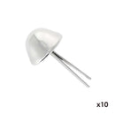 Lot de 10 pieds de sac coniques en nickel, accessoires pour sacs, diamètre 18 mm, design pratique et résistant.