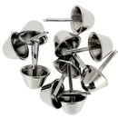 Lot de 10 pieds de sac coniques en nickel, accessoires pour sacs, diamètre 22 mm.